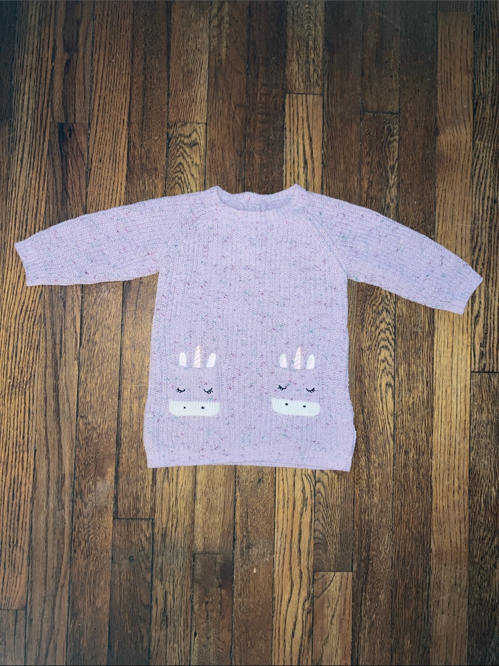Primark Purple Knit Unicorn Pocket Dress